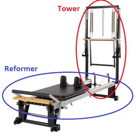Pilates equipment Reformer and Tower